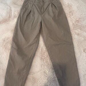 BCBGeneration High Rise Barrel Leg Khakis